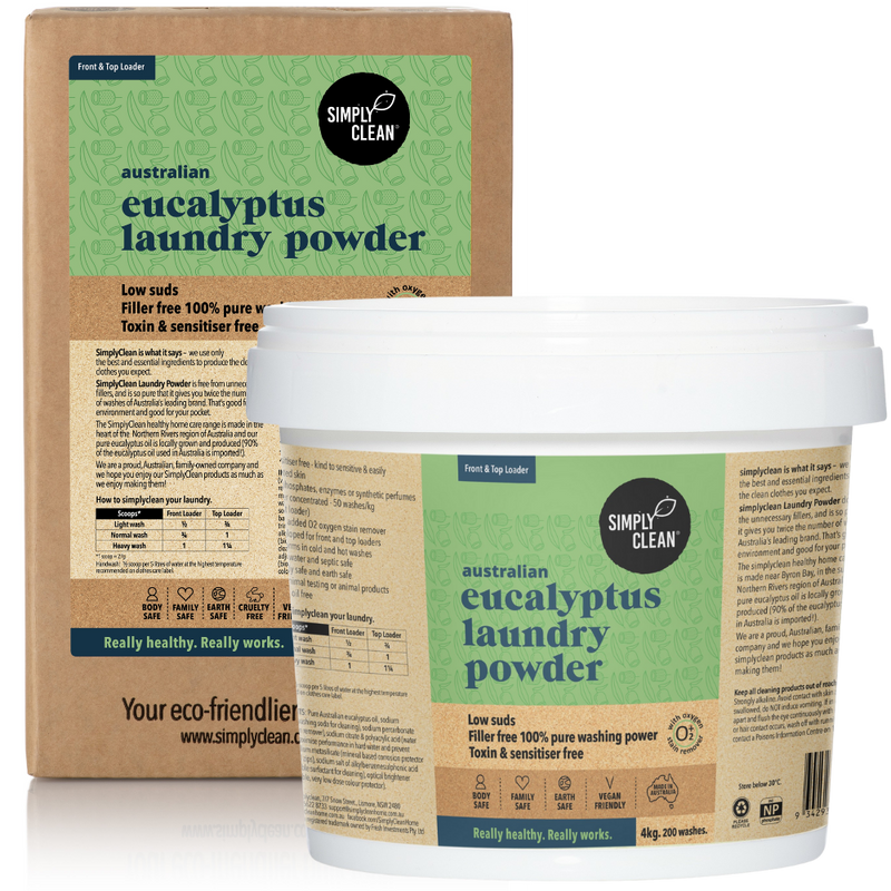 Simply Clean Eucalyptus Laundry Powder 4KG Refill