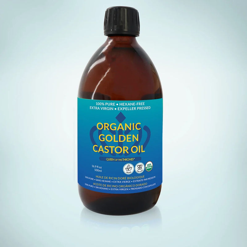 Organic Golden Castor Oil 16.9oz | 100% Pure, Hexane-Free, Extra Virgin