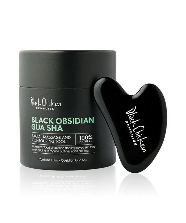 Black Chicken Black Obsidian - Gua Sha
