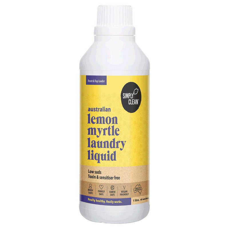 SimplyClean Lemon Myrtle Laundry Liquid (Front & Top) - 1 Litre $12.95