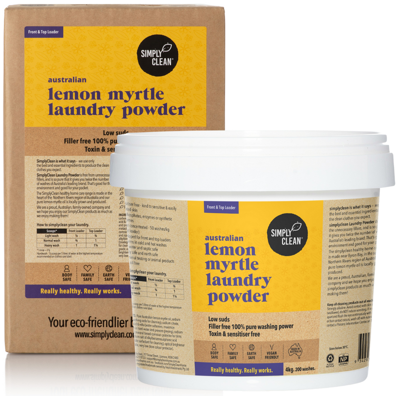 Lemon Myrtle Laundry Powder 4kg Box Refill
